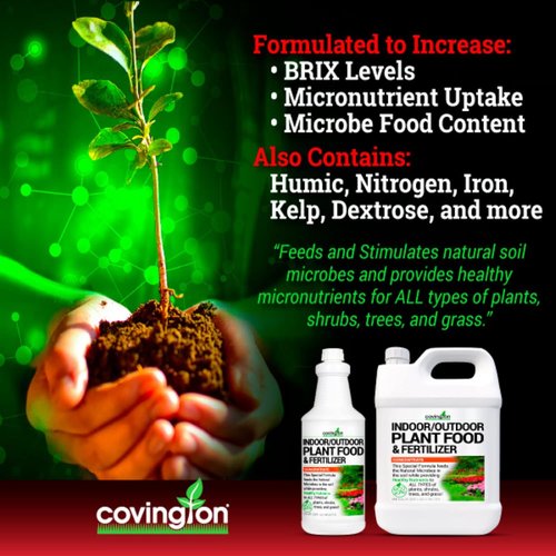 Covington Plant Food & Fertilizer Concentrate - Liquid Nutrient Solution for Indoor & Outdoor Plants (32 oz)