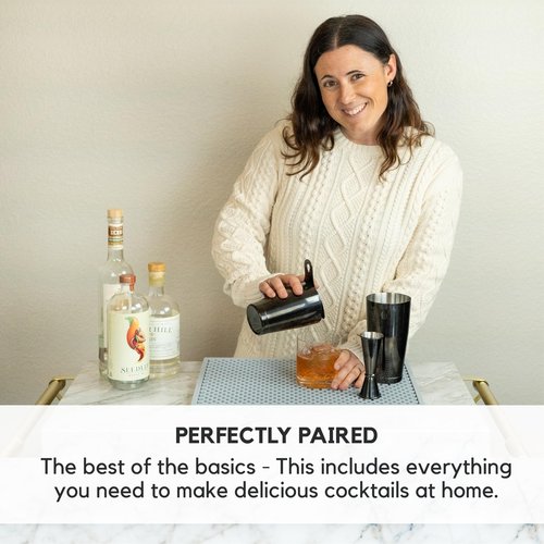 A Bar Above 4-Piece Cocktail Shaker Set for Professional & Home Bar – Premium Bar Kit Gifts Includes Strainer, Japanese Jigger & Boston Shaker Set