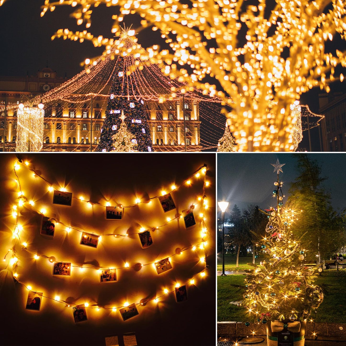 Beieverluck 16 Pack 33FT 100 LED Fairy Lights Battery Operated Fairy Lights with Remote and Timer Waterproof String Lights Outdoor Indoor for Bedroom Wedding Christmas Decorations, Warm White