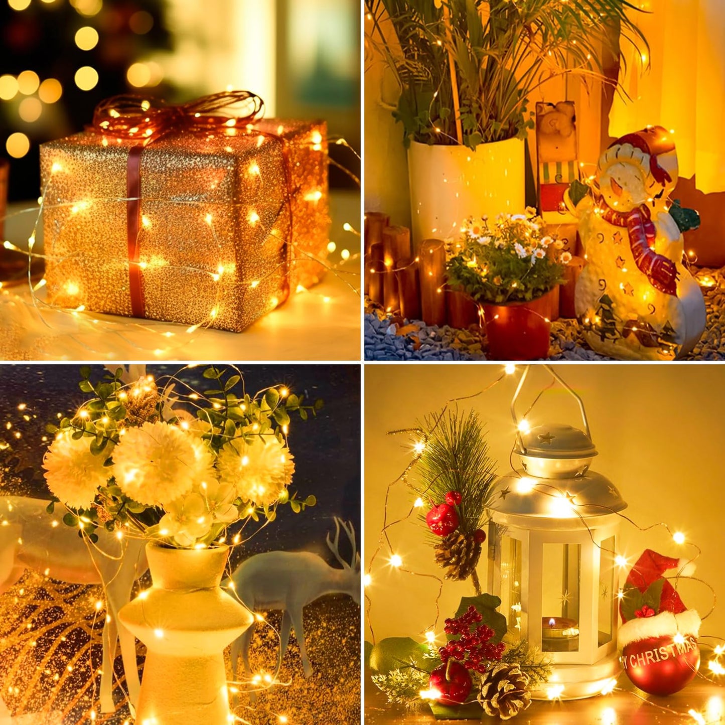 btfarm 10 Pack Fairy Lights with Timer, 10FT 30LED Battery Operated Twinkle Lights Waterproof, Copper Wire Christmas String Lights for Indoor Outdoor Xmas Tree Wedding Party Holiday Decorations