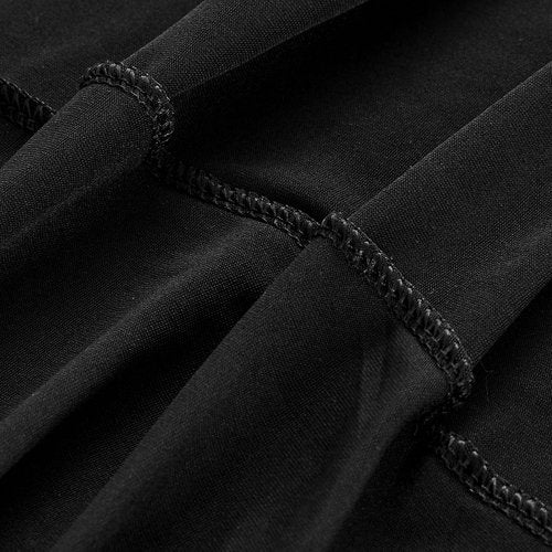 ChaiSang 2pack 6FT Black Elastic Tablecloth for Kitchen Dining Recntangle Spandex Tablecloth Perfect for Birthdays Weddings Banquets Hotels and Parties