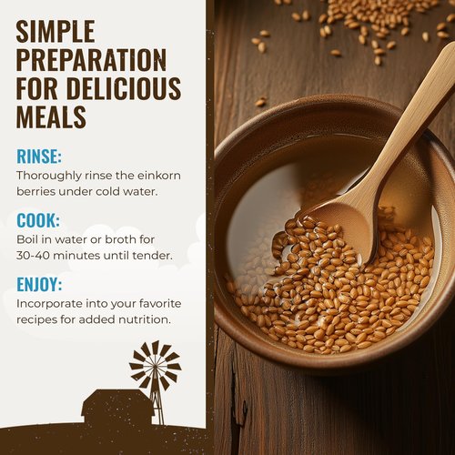 Grand Teton Ancient Grains - 100% Organic Einkorn Berries, Premium Food-Grade Farro Piccolo, For Milling into Flour, Baking, Pilafs, & Soups, 5 lbs
