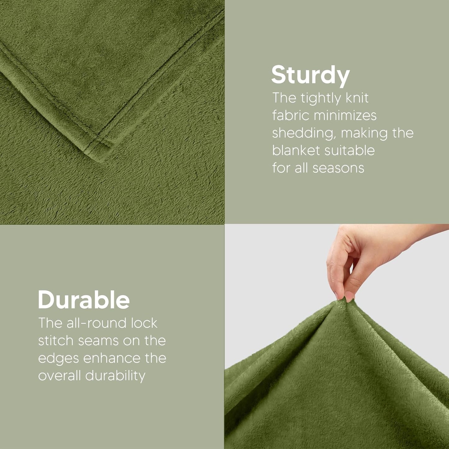 Utopia Bedding Fleece Blanket - Ultra Soft & Warm Twin Size Olive (60x80 Inches) | Cozy All-Season Home Decor Gift