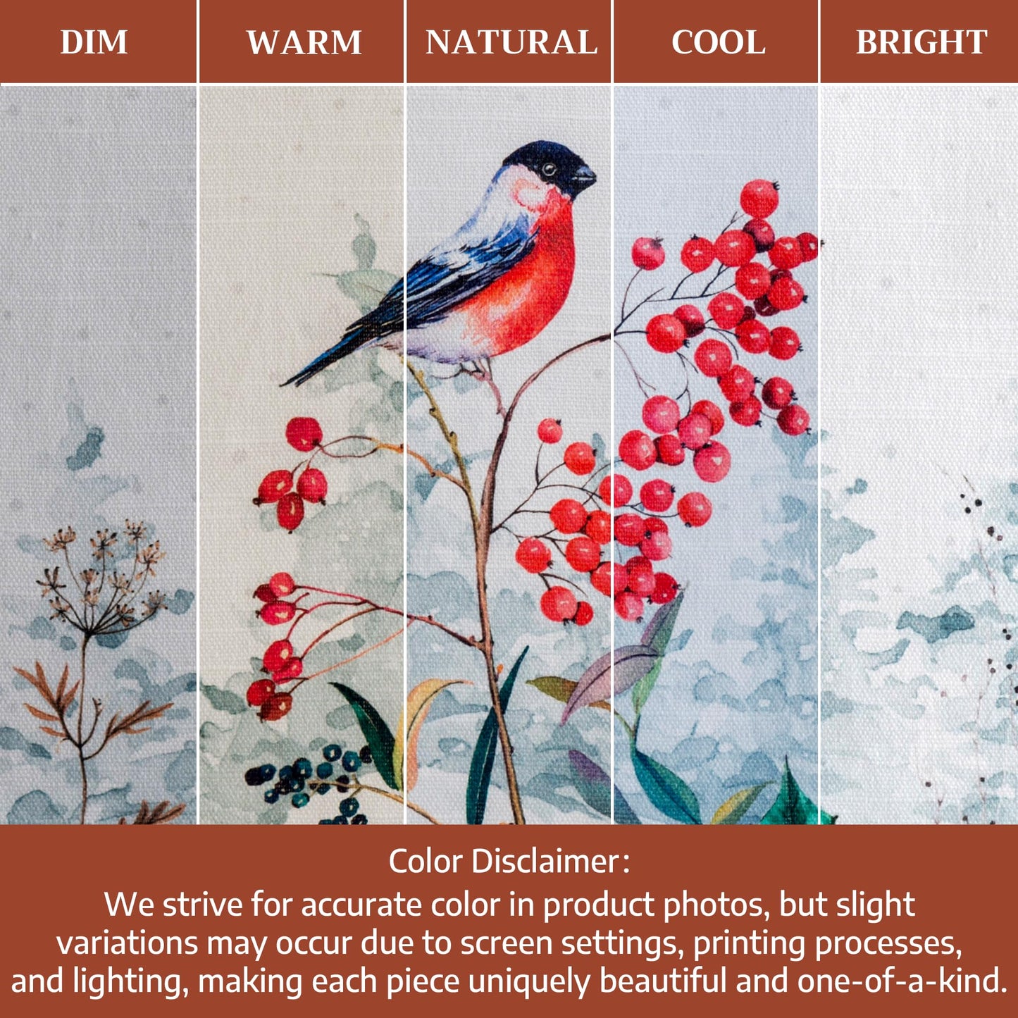 Maison d' Hermine Table Cloth Round Table 100% Cotton 69 Inches Fall Tablecloth Reusable Everyday Use for Thanksgiving Christmas Decorations Dining Farmhouse Party (Morzine)