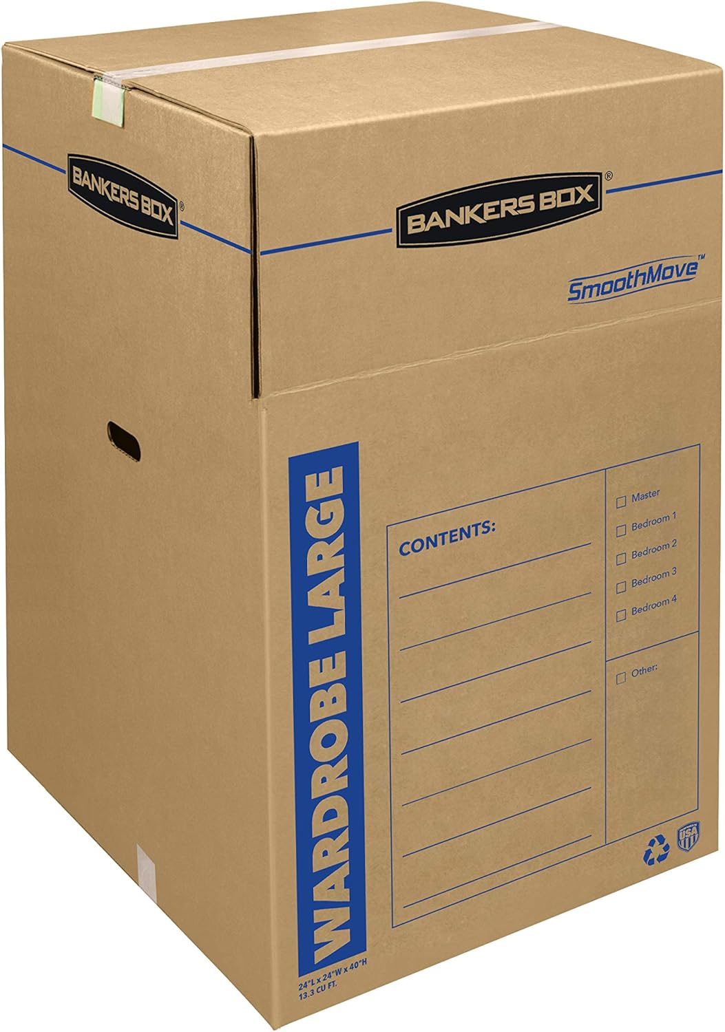 Bankers Box Tall Wardrobe Box - 3 Pack | Spacious 24" x 24" x 40" Storage Solution