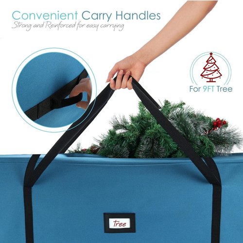Hearth & Harbor Christmas Tree Storage Bag - Durable 600D Oxford with Reinforced Handles | Fits 7.5 & 9 FT Trees