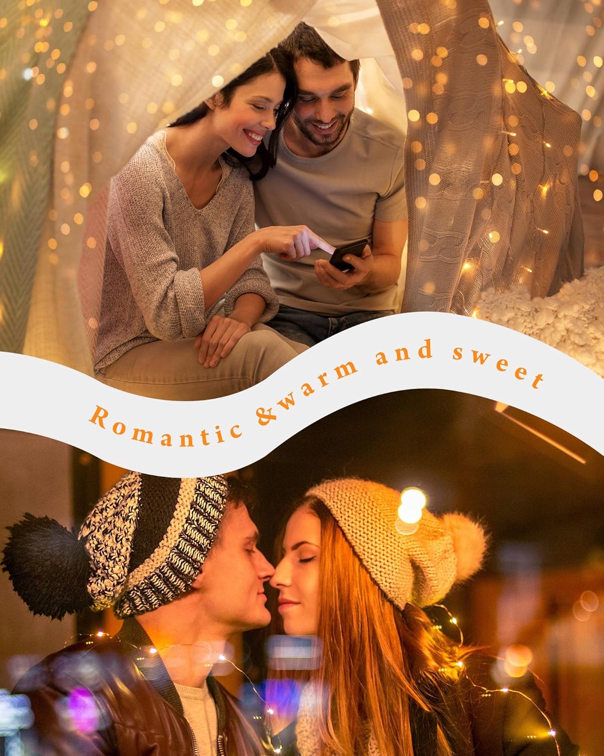 Riakrum 20 LED Fairy Lights - Waterproof Battery Operated String Lights for Weddings & Parties | 7ft, Warm White, 50 Pack