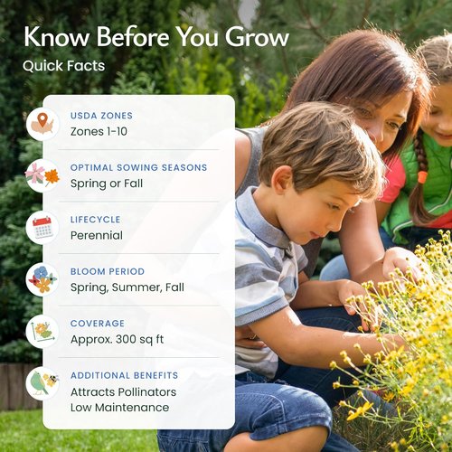 Created By Nature Perennial Flower Seeds - 15 Varieties | 49,000 Wildflower Seeds for Vibrant Gardens