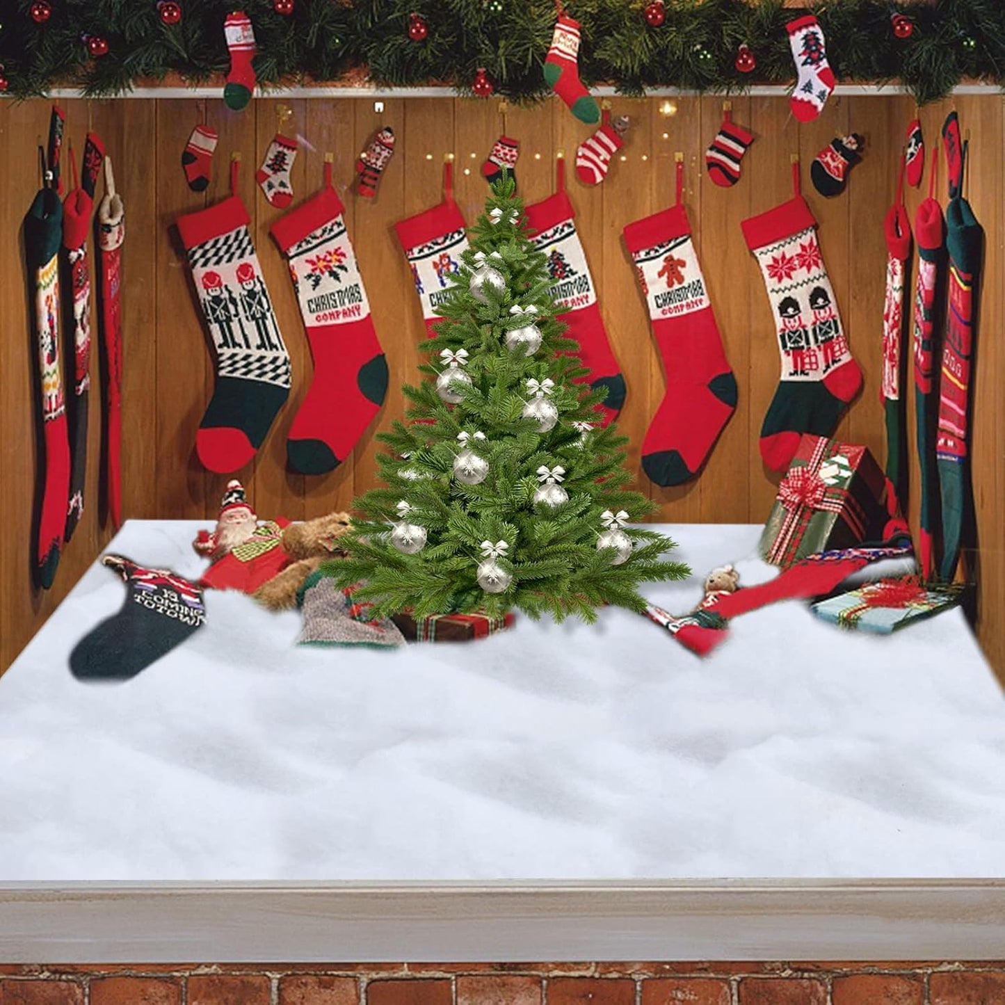 TURNMEON Christmas Snow Blanket Roll - 3 Pack, 10 Ft x 15 Inch Soft Artificial Snow for Holiday Decor