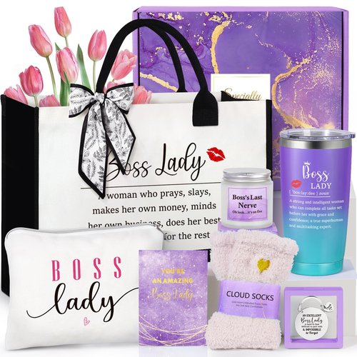 Inspirational Gifts for Women, Motivational Gift Encouragement Gifts Cheer Up Christmas Birthday Gift with Positive Affirmations Little Reminders Tote Bag for Her Sister Best Friend Coworker Purple