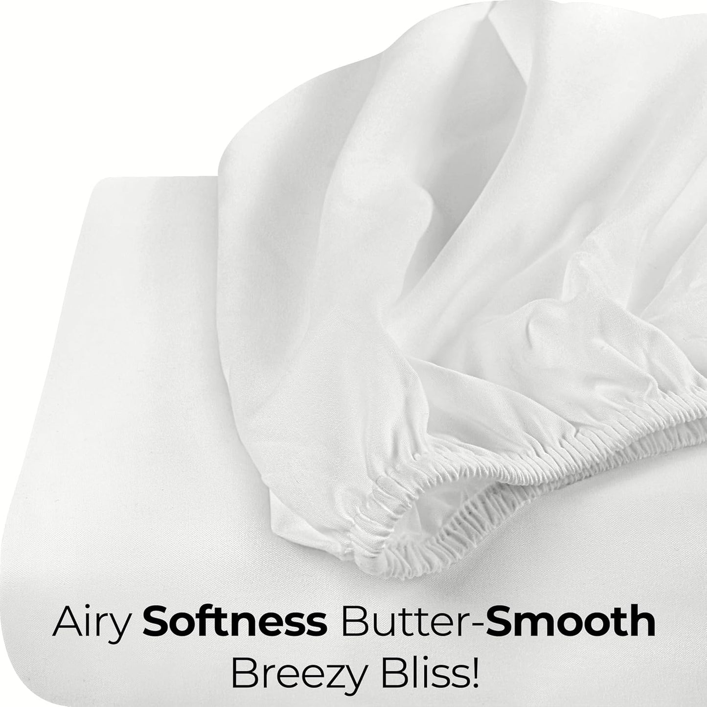 Utopia Bedding Twin Fitted Sheet - Soft Microfiber - Deep Pocket - Fade Resistant - Easy Care (White)