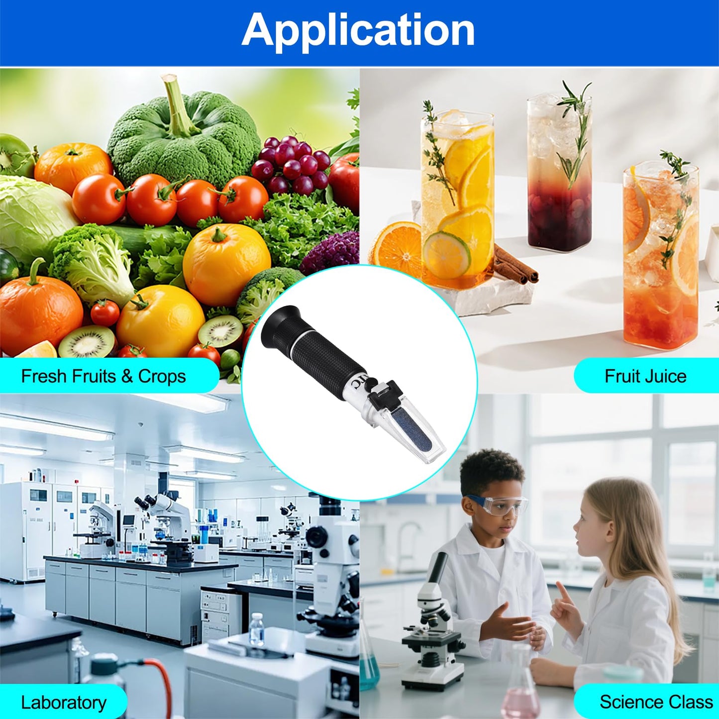 Portable Brix Refractometer with ATC, Accurate Dual Scale Brix Meter Specific Gravity SG Wort 1.000-1.130 & Brix 0-32%, High Precision Sugar Level Tester in Wine Making, Beer Brewing, Home Brew Kit