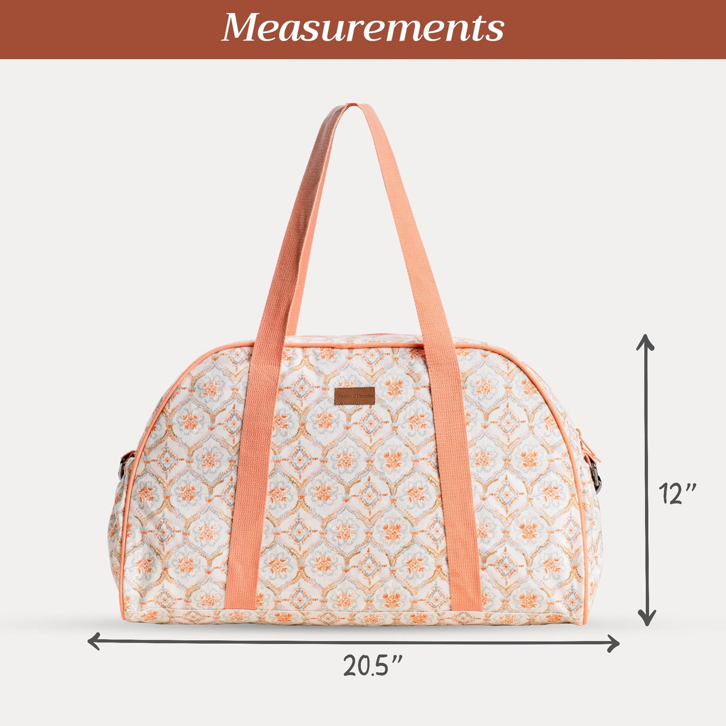Maison d' Hermine Canvas duffle bag with yoga mat holder, Multi functional bag, Carrier Pocket,Adjustable shoulder straps Bag for Office Beach and Gym Mothers Day Gifts - Fair Isle