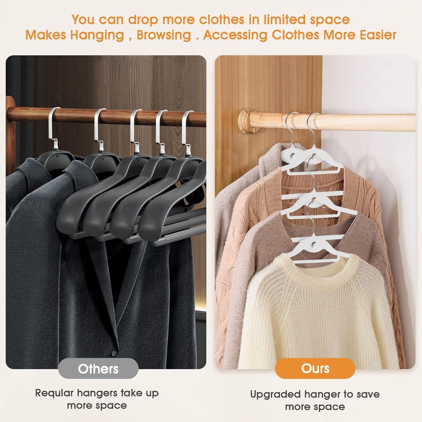 Velvet Slim Non-Slip Hangers by [Brand Name] - 20 Pack Space-Saving Design with 360° Swivel Hook