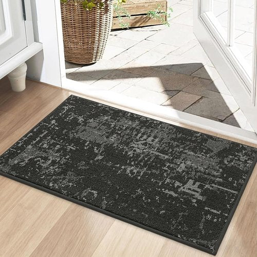BEQHAUSE Dirt Trapper Door Mat - Non-Slip, Washable Entryway Rug | 20" x 32", Dark Grey, Stain Resistant