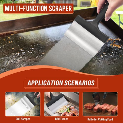 AWEASROY Griddle Cleaning Kit for Blackstone, Flat Top Grill Cleaning Kit with Grill Stone, Griddle Scraper & Griddle Brush Easy to Remove Stain