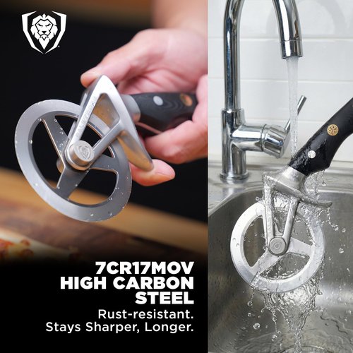 Dalstrong Pizza Cutter Wheel - High-Carbon Heavy-Duty Stainless Steel - G10 Handle - Easy Cleaning Best Pizza Knife Slice - Thumb Guard Protection & Blade Cover - The Orbit Razor Unique Pizza Slicer