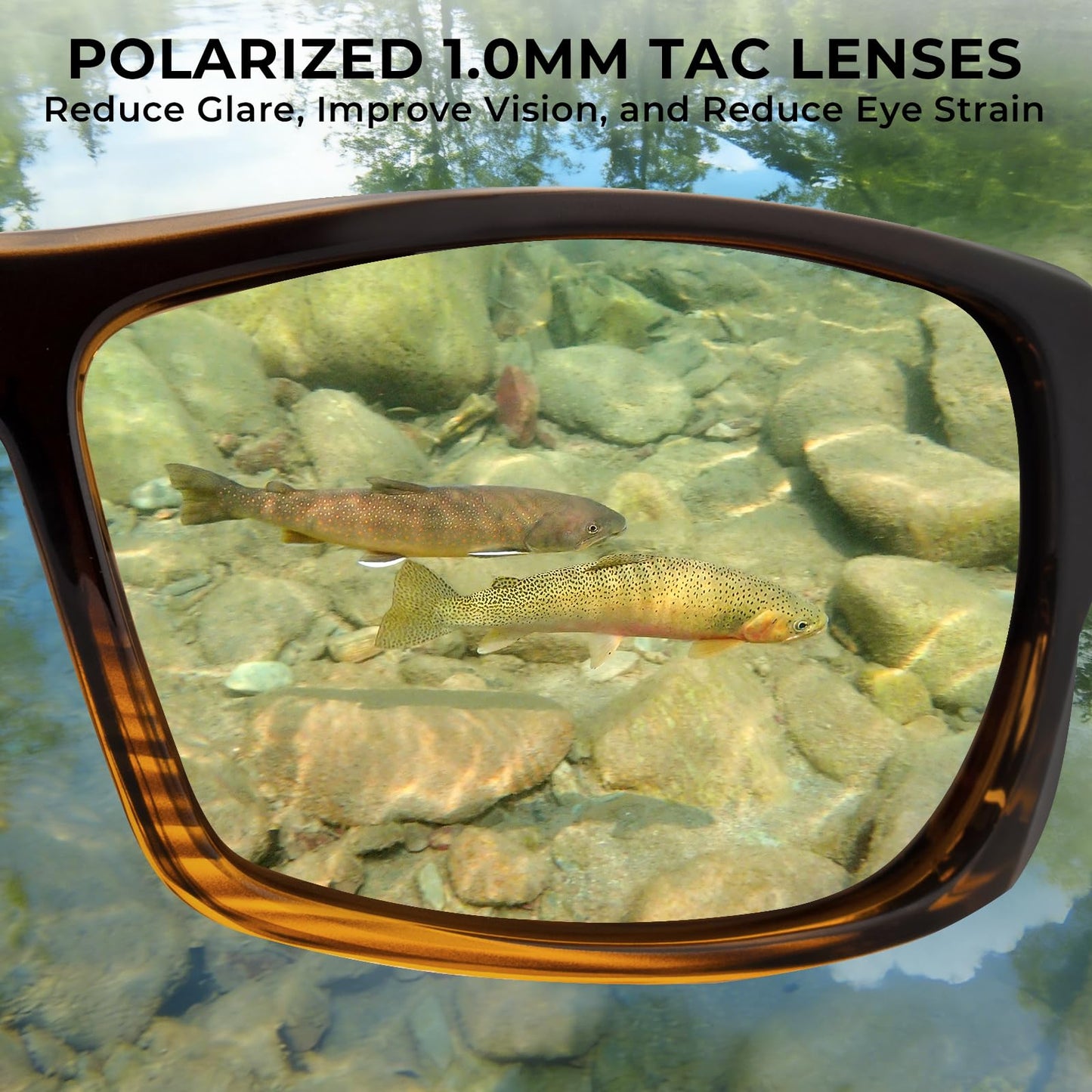KastKing Gauley Polarized Sunglasses With PuriVex Protective Lens Coating, UV400 Wrap Design Fishing Sunglasses for Men & Women, Durable Grilamid Frame for Boating,Sailing,Cycling