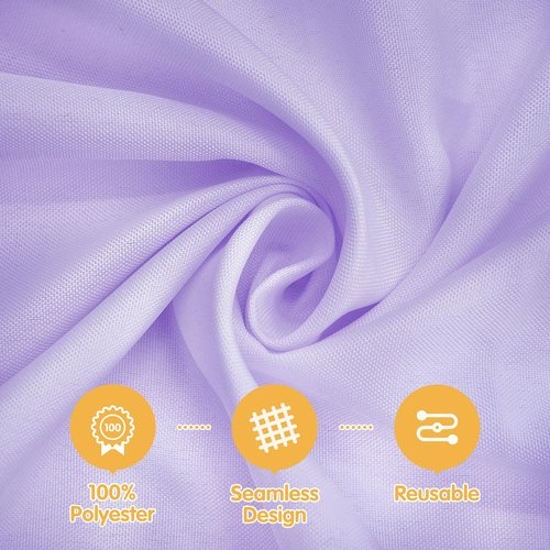 BRILLMAX 4 Pack Lavender Tablecloths 90 x 156 Inch for 8ft Rectangle Tables - 150 GSM Polyester Fabric, Floor Length Drop, Water, Stain & Wrinkle Resistant Cloth Cover for Wedding Reception Banquet