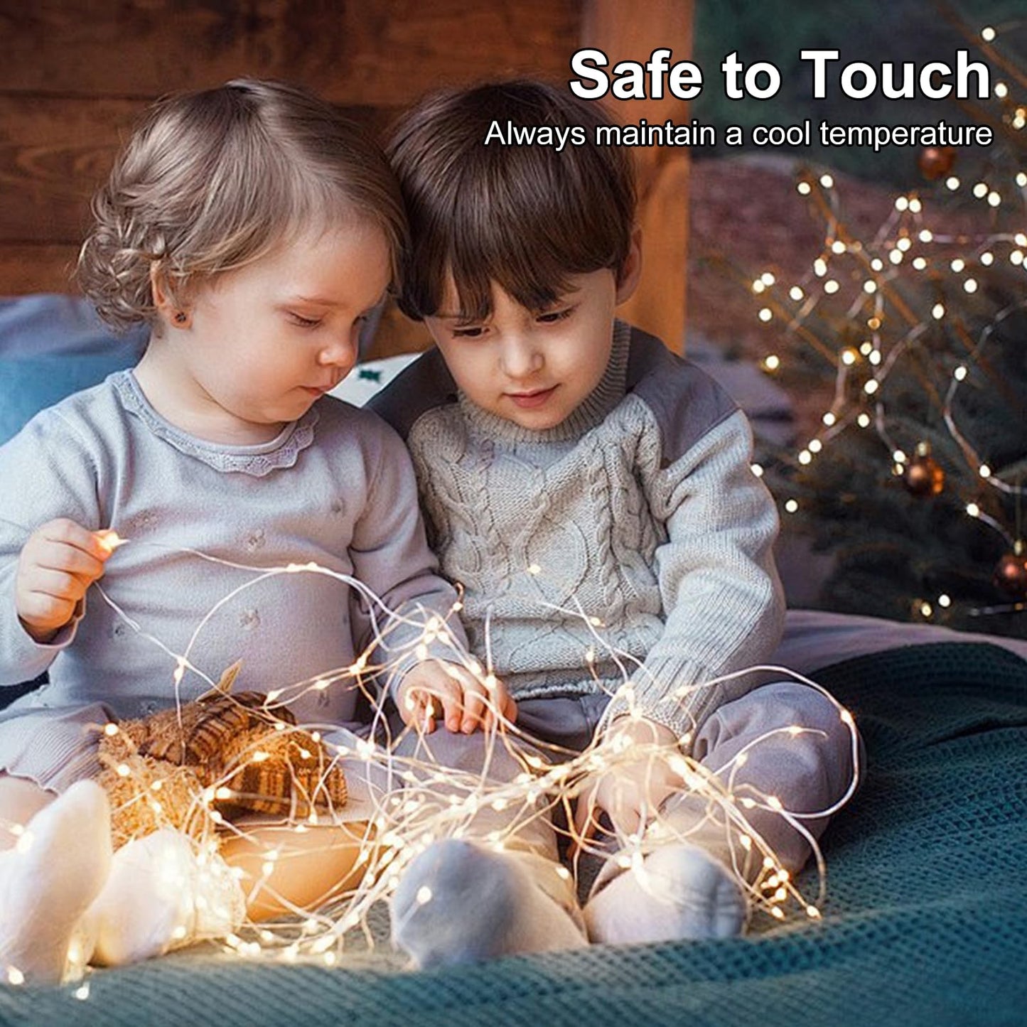 YPHSOL Fairy Lights Battery Operated String Lights 16.4ft 50LED Flashing and Constant Light Waterproof Silver Wire for Christmas DIY Party Wedding Decoration (Warm White, 2 Pack)