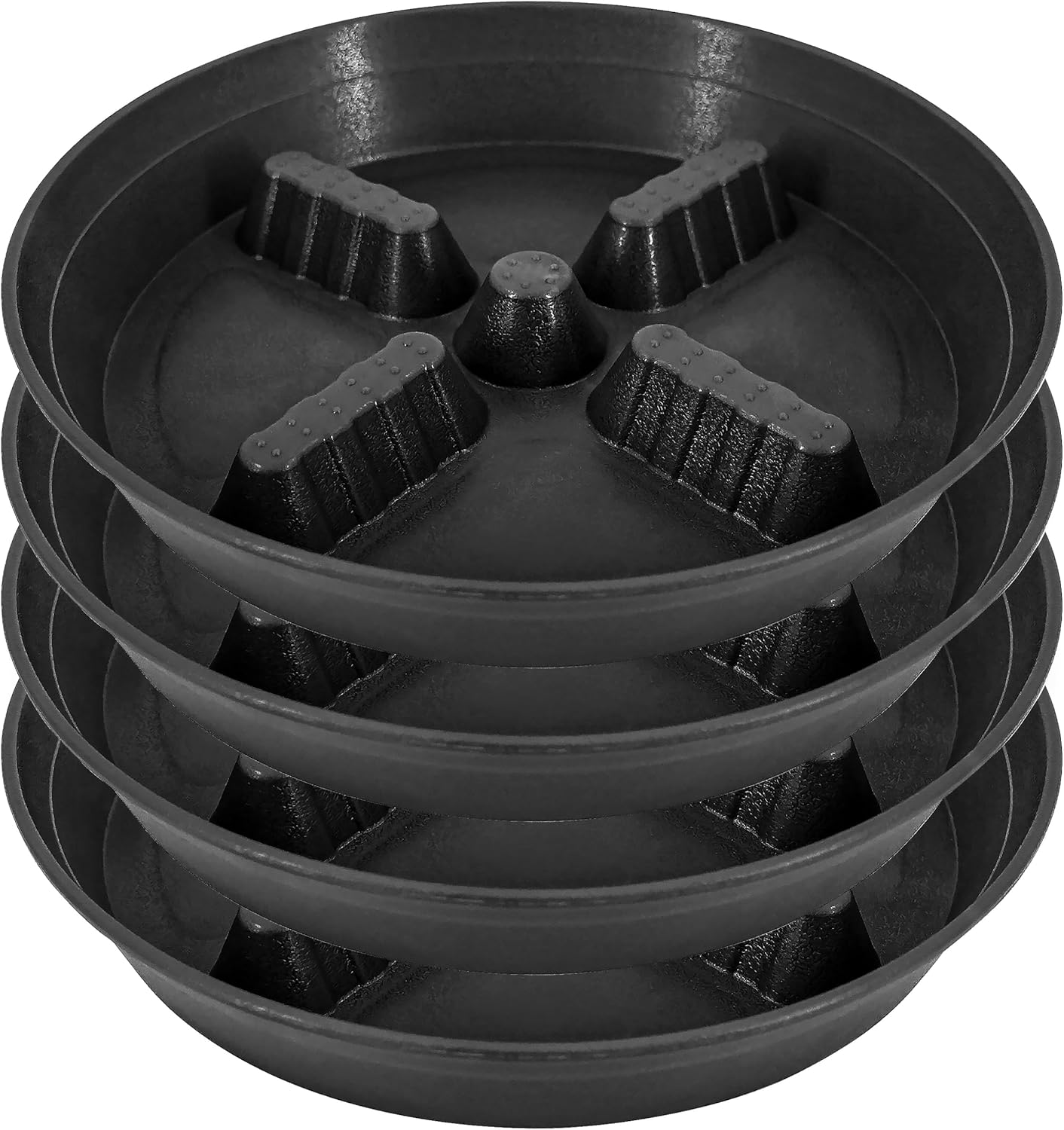 Plant Saucer 4 Pack by [Brand Name] - Heavy Duty 10 Inch & 8, 12, 14, 17 Inch Options | Indoor/Outdoor Use