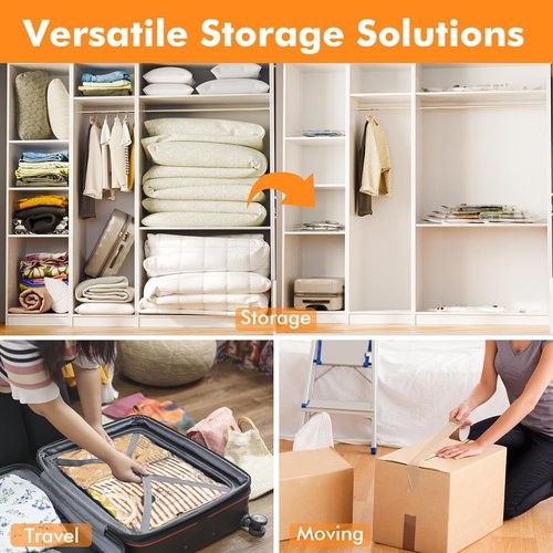 GONGSHI Vacuum Storage Bags - Space Saver Seal Bags for Clothing & Blankets | 10 M Size