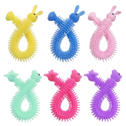 24 Pack Easter Stretchy Strings Sensory Toys Pack with Rabbit Chick Great for Kids Girls Boys Easter Basket Stuffers Eggs Fillers Gifts Party Favors (Easter)