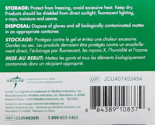 CURAD Powder-Free Vinyl Exam Gloves - 50 Count | Durable Protection for Sensitive Skin