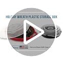 HOMZ Red 24-Inch Holiday Wreath Storage Container 3 Pack - Clear Plastic