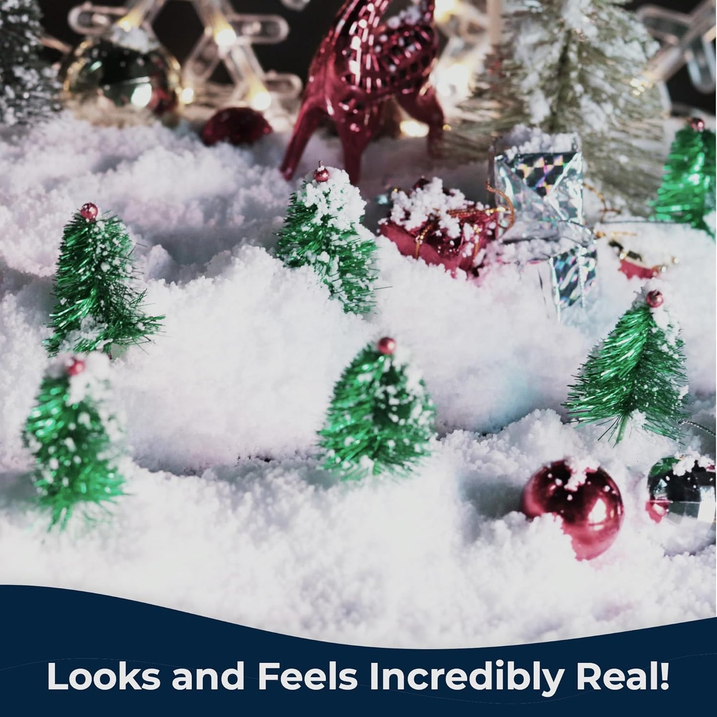 Let It Snow Instant Fake Snow Powder - Safe & Easy Artificial Snow for Holiday Decor | 1 Pack Makes 1 Gallon