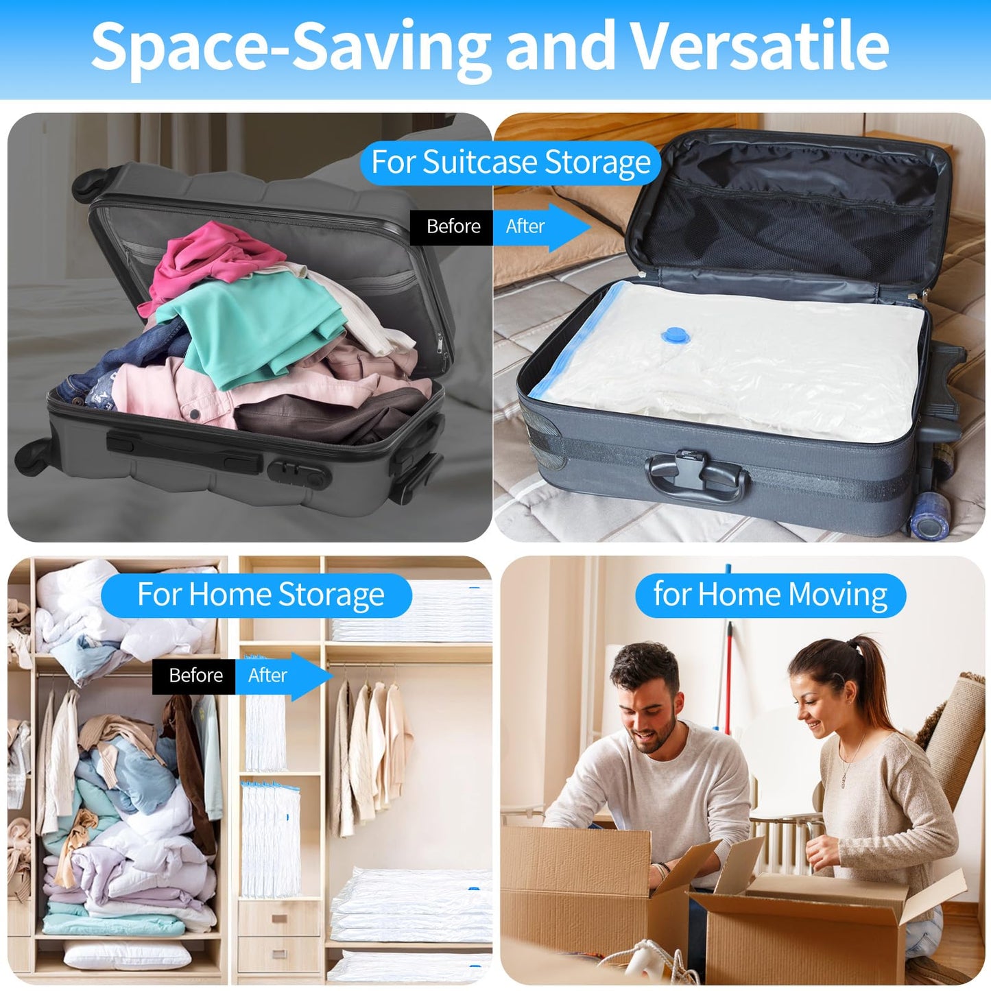 Electric Pump for Vacuum Storage Bags, 55W 5000PA Portable Travel Vacuum Pump for Storage Bags