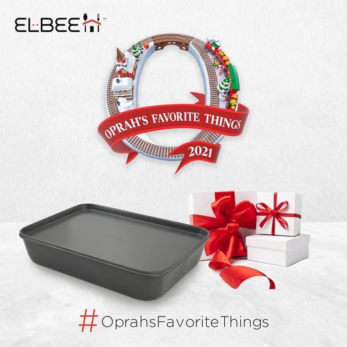 Elbee Home Nonstick Baking Set - 8-Piece Aluminized Steel with Deep Roasting Pan & Cookie Sheet | PFOA & PFOS Free