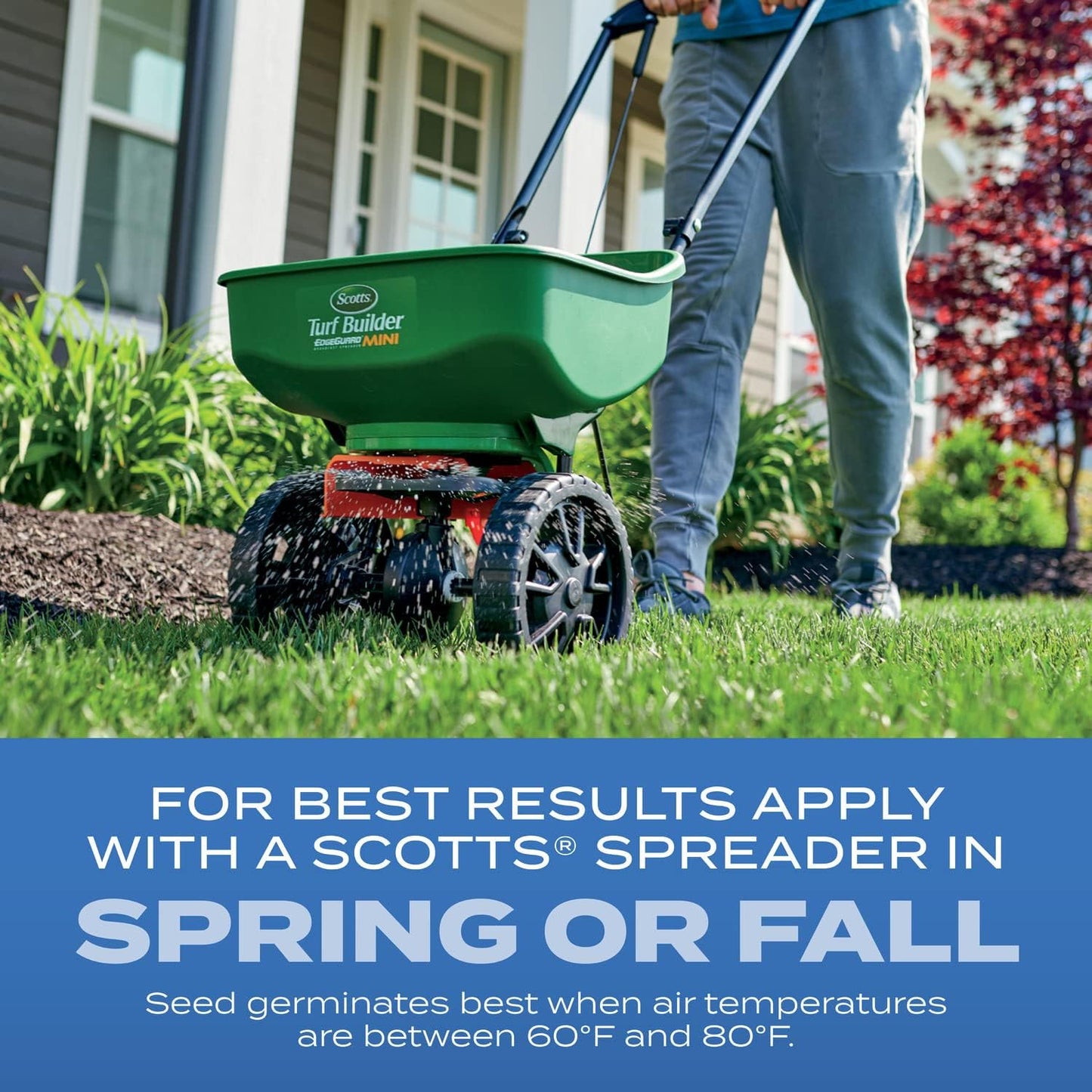 Scotts Turf Builder Grass Seed - Sun and Shade Mix with Fertilizer, Covers 2,240 Sq. Ft., 5.6 lb.
