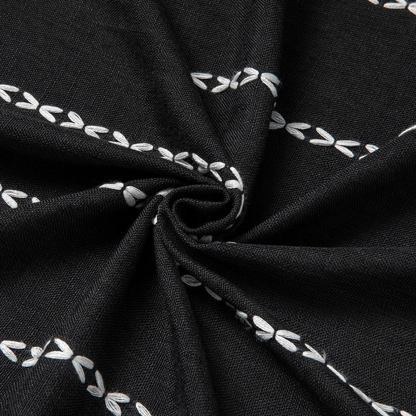 MitoVilla Black Stall Shower Curtain - 36 x 72 Inch Heavy Fabric for Boho Farmhouse Decor