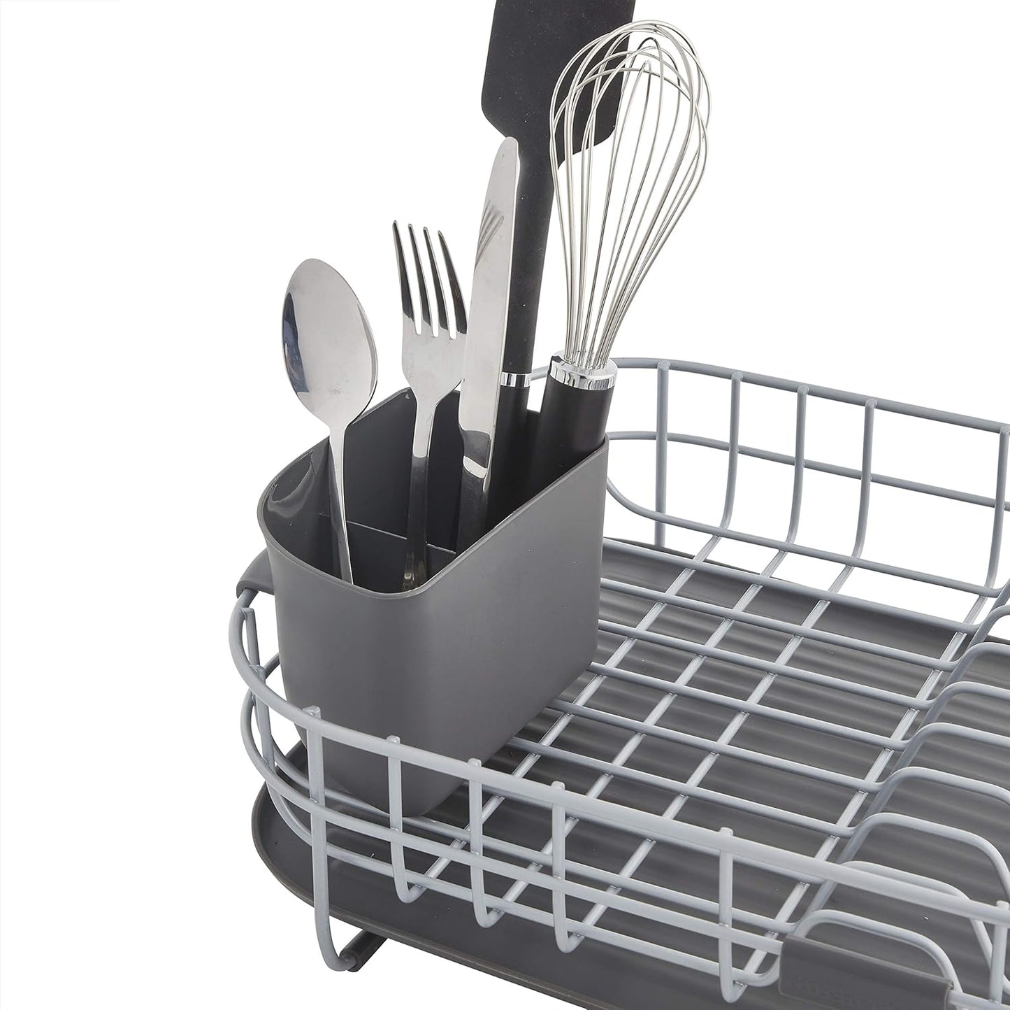 KitchenAid Low Profile Dishrack - Durable Carbon Steel Design | Charcoal Color