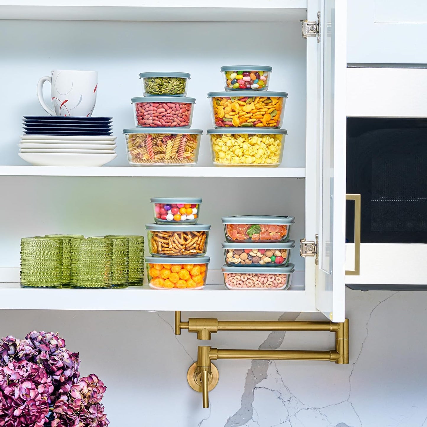 Skiennix 24pc Glass Food Storage Containers - Airtight, Leakproof & BPA-Free Meal Prep Bowls | Microwave & Dishwasher Safe
