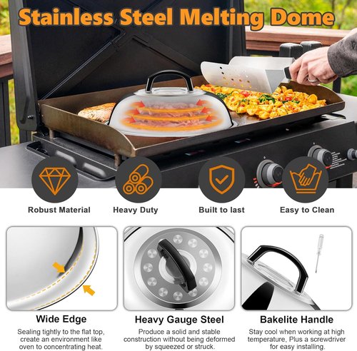 Joyfair Griddle Accessories Kit - 35Pcs Stainless Steel Tool Set for Outdoor BBQ & Flattop Grilling