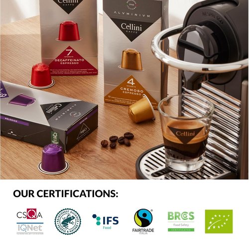 Cellini Caffè Nespresso Pods - 80 Count of 8 Distinctive Italian Flavors | Medium to Strong Roast