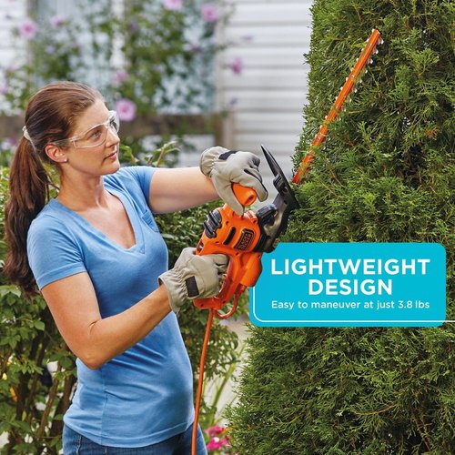 BLACK+DECKER Electric Hedge Trimmer - 16-Inch Compact Corded 3.0 Amp Power Tool
