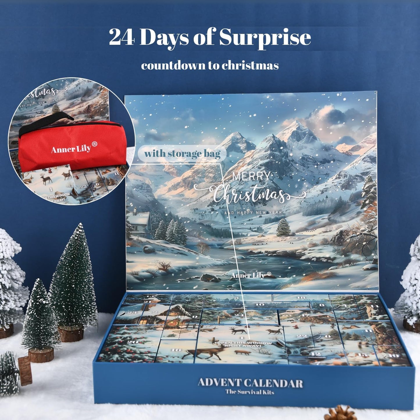 Survival Advent Calendar 2026 - 24 Days of Survival Kits for Men & Teens | Perfect Christmas Countdown Gifts