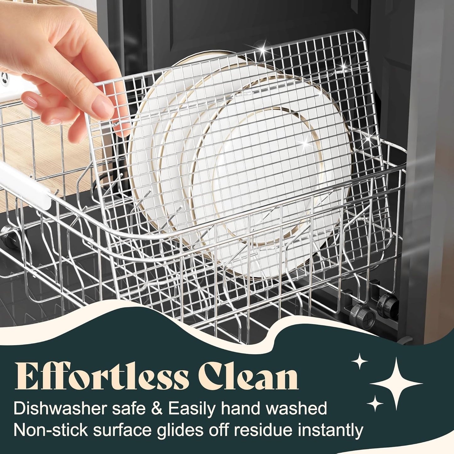Premium Stainless Steel Cooling Racks by [Brand Name] - Heavy Duty Oven Safe | Set of 2, 10"x14.75" for Baking & Roasting