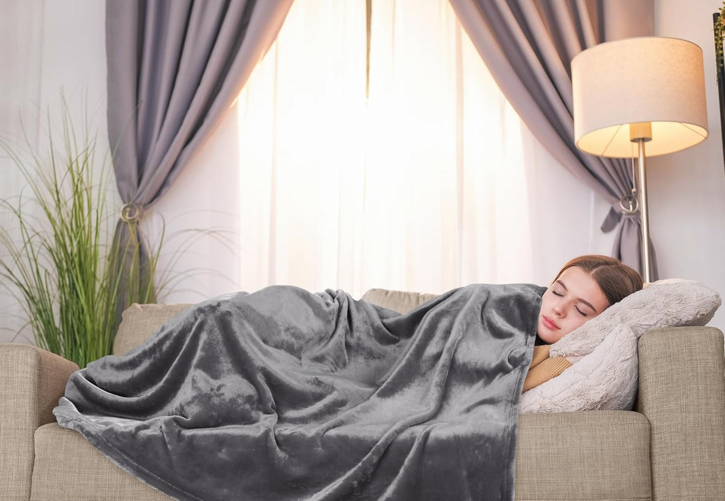 Utopia Bedding Fleece Blanket - XL Grey (50x70 Inches) | Ultra Soft, Warm & Lightweight Cozy Throw for All-Season Comfort
