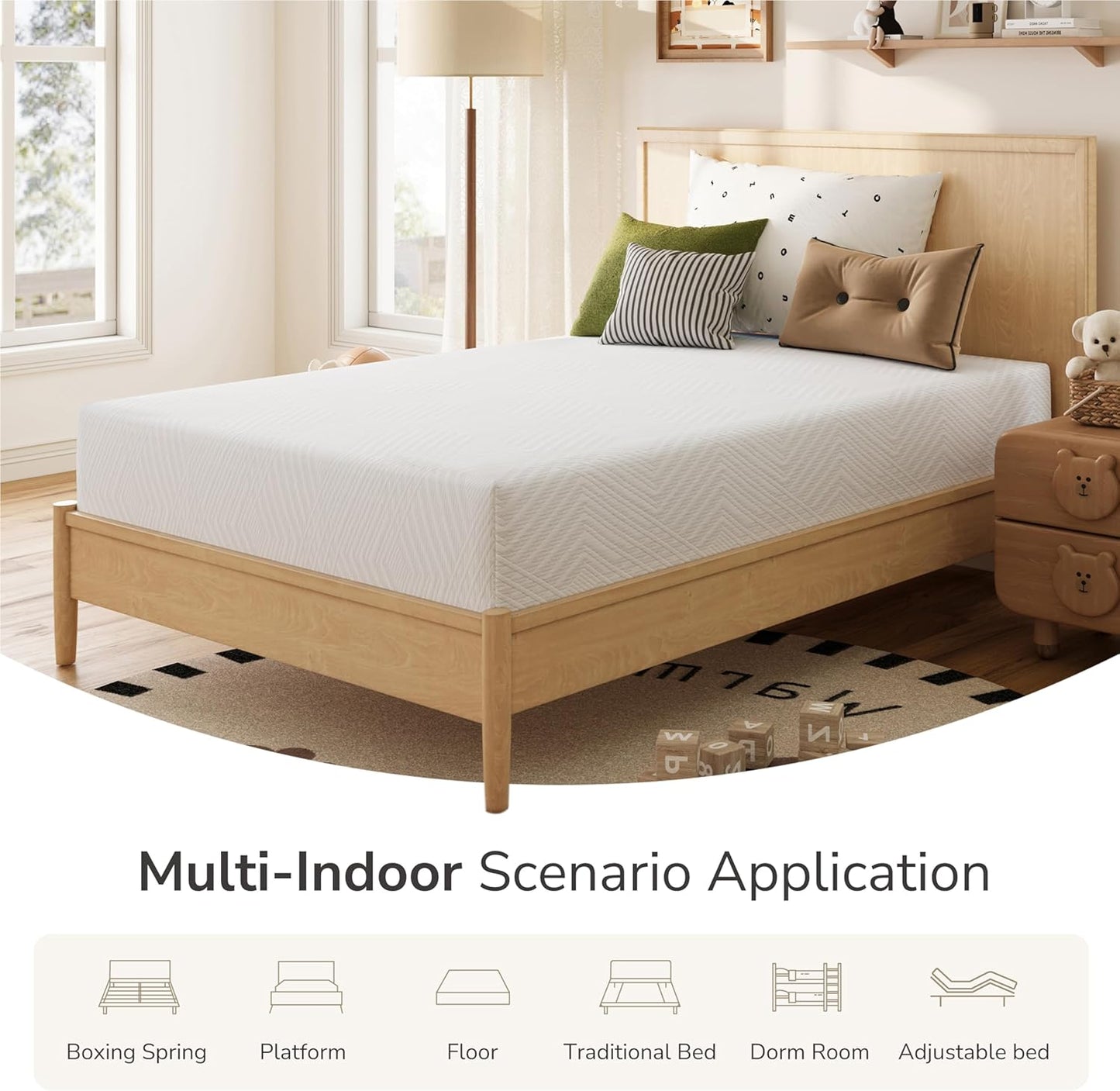 MLILY Full Mattress - 8 Inch Memory Foam for Platform Bed | Medium Firm Comfort