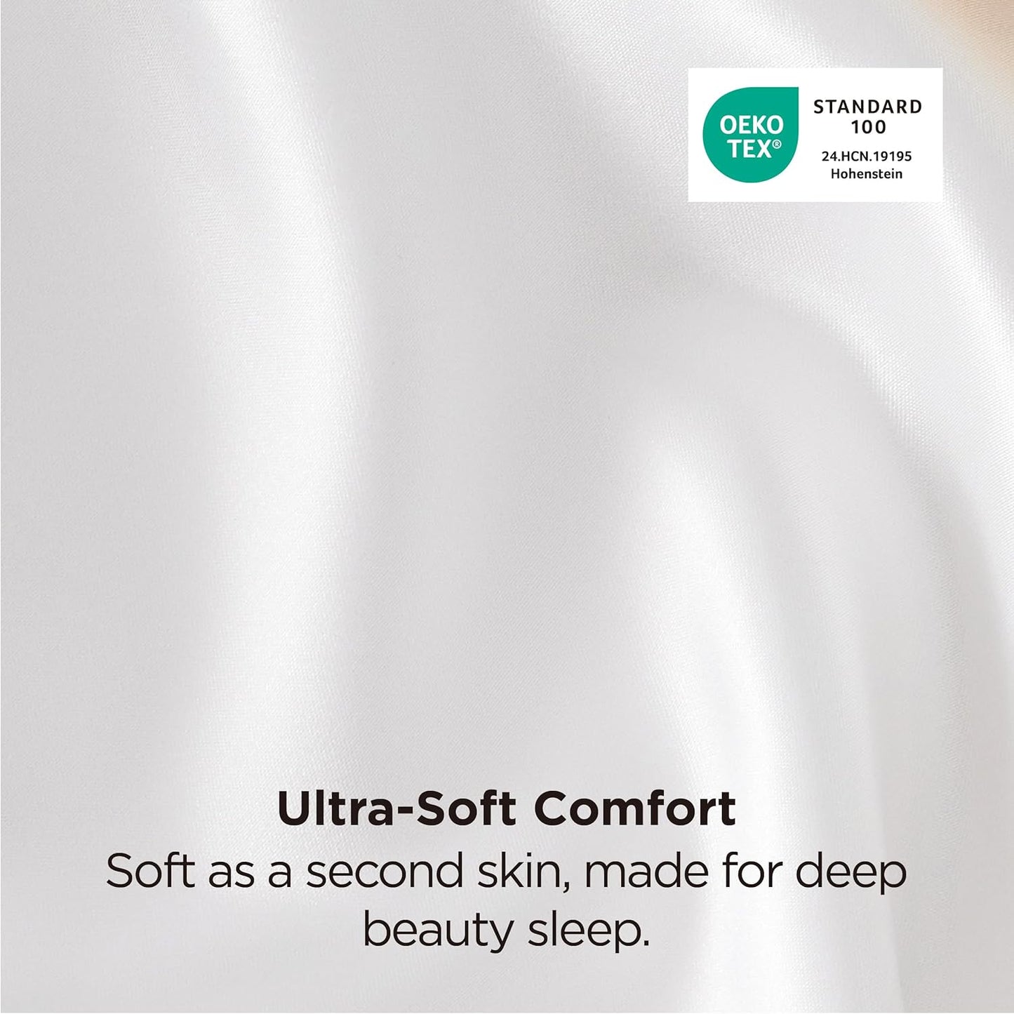 Bedsure Satin Pillowcases - Queen Size Set of 2 | Pure White Cooling Pillow Cases for Sleep, 20x30 Inches