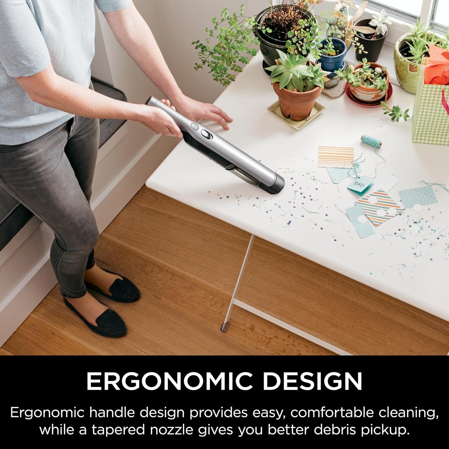 Shark WV201 WANDVAC Handheld Vacuum - Lightweight 1.4 lbs, Powerful Suction, Charging Dock, Graphite Slate