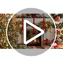 Aneco 6 Pcs Small Christmas Norfolk Wreaths with Red Velvet Bows - Holiday Door & Window Decor