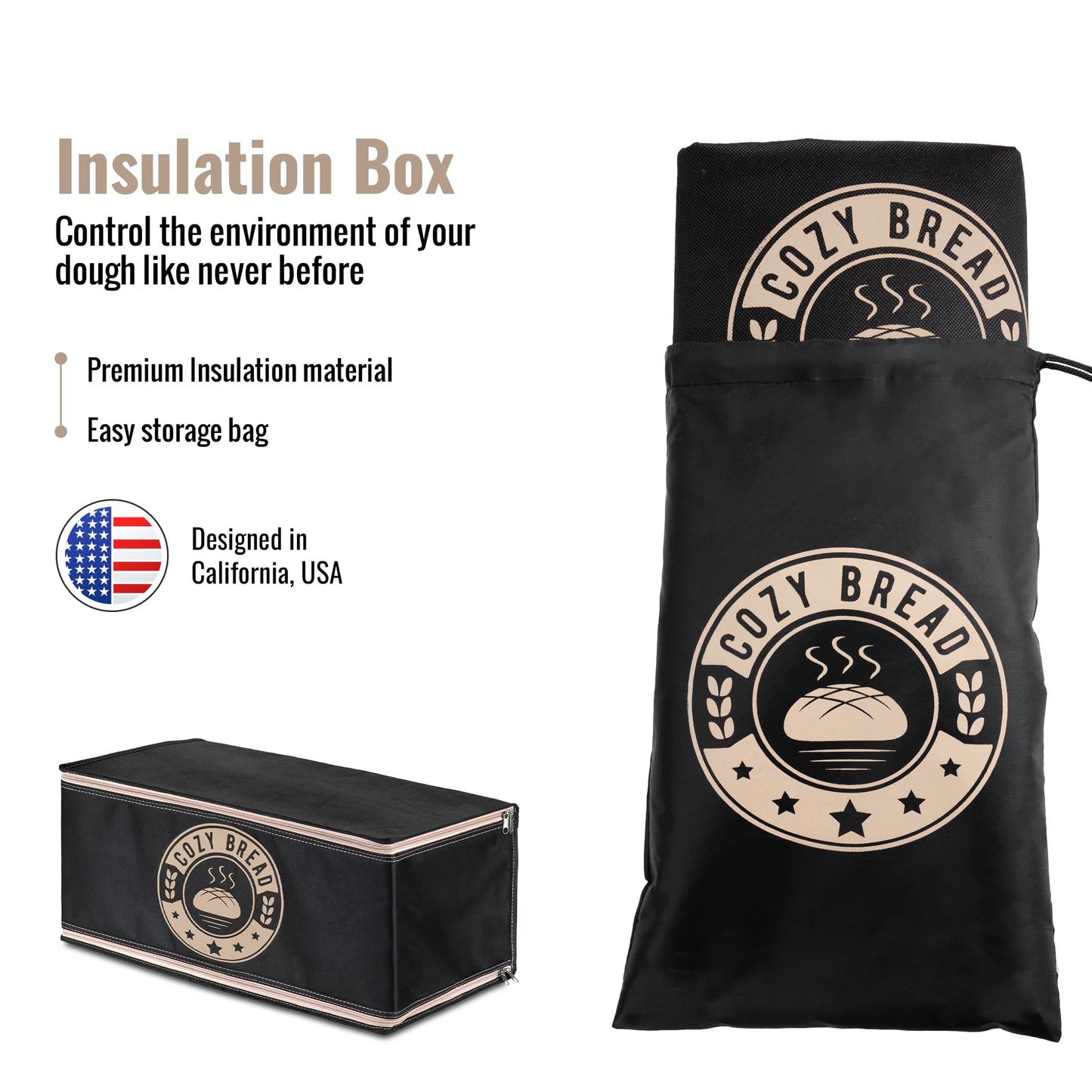Cozy Bread® Proofing Box | Compatible with 10" x 21" Proofing Mat (Heat Mat Not Included) | USA Brand