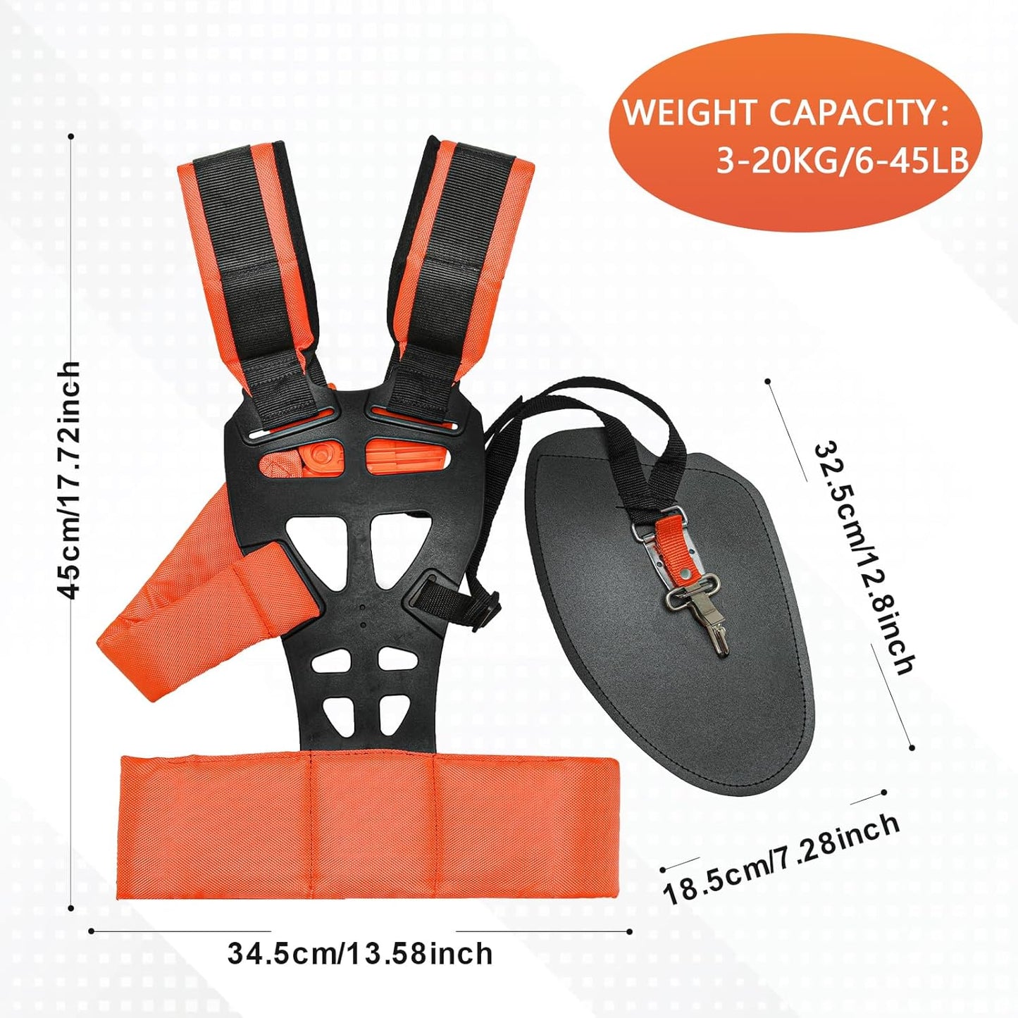 VIABRICO Adjustable Padded Trimmer Shoulder Strap - Universal Nylon Harness for Weed Eaters & Brush Cutters