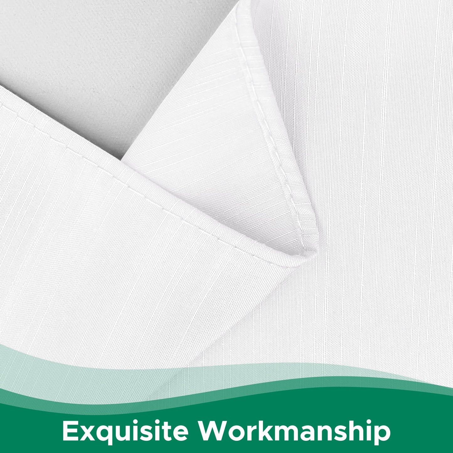 Biscaynebay Wrap Around Bed Skirts for Queen Beds 15" Drop, White Adjustable Elastic Dust Ruffles Easy Fit Wrinkle & Fade Resistant Silky Luxurious Fabric Machine Washable