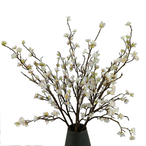ARTIFIPLANT Plum Blossom Flowers Artificial,6Pcs White Cherry Blossom Branches,Faux Branches,White Cherry Blossom Flowers Artificial for Home Decor…